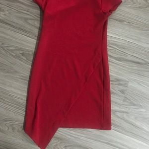 Red mini dress